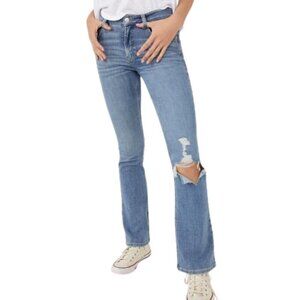 We the Free Carmen Flare Jeans Vintage Indigo Distressed High Rise Denim 30